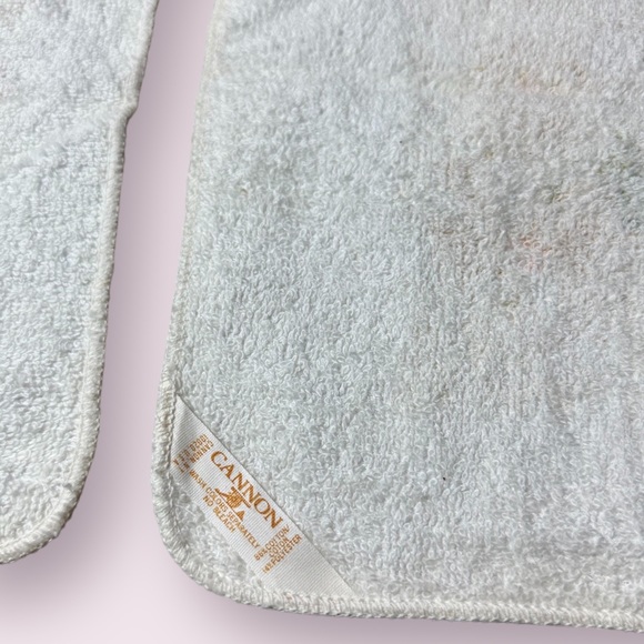 Set Of Four Vintage 1970’s Retro Floral Bamboo Print Hand Towels Decor - Picture 7 of 8